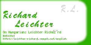 richard leichter business card